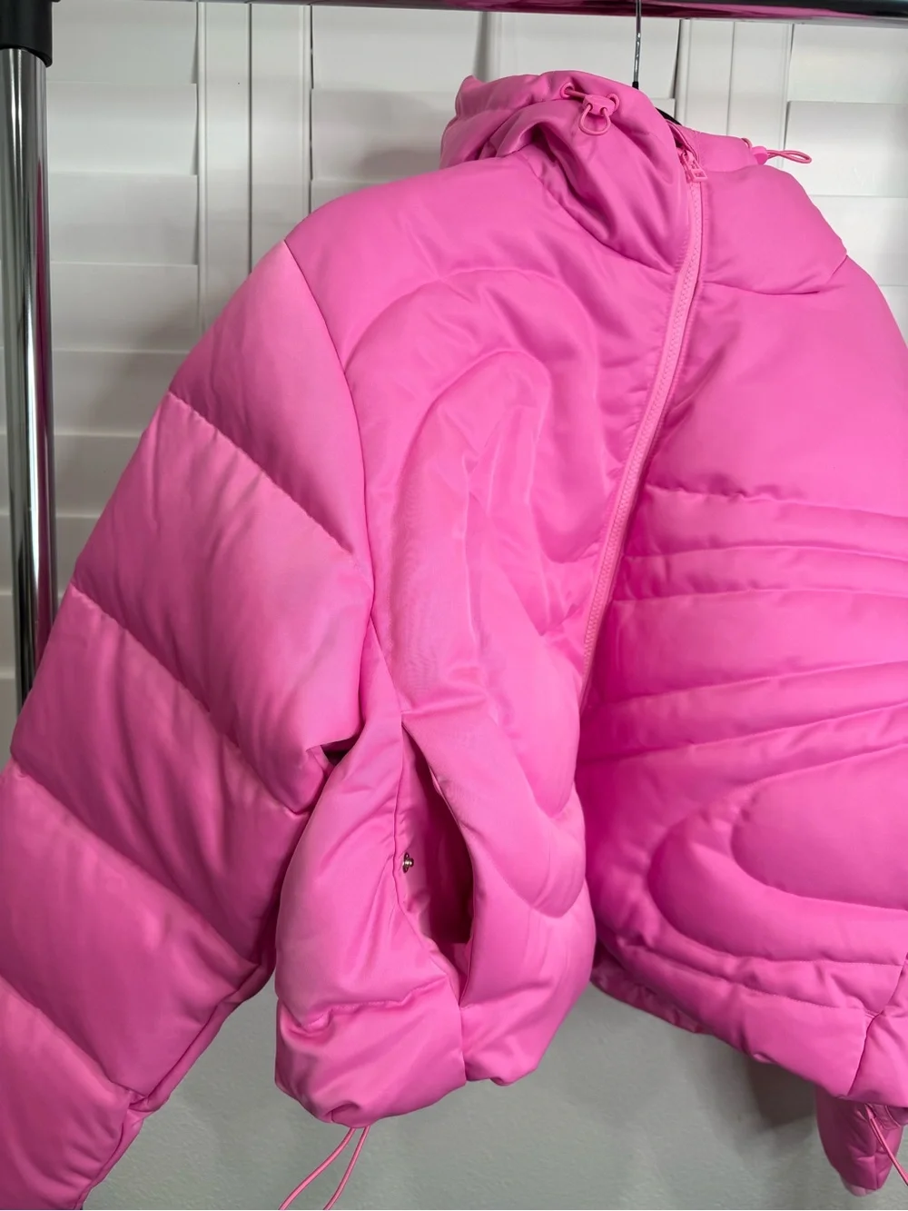 Womens Pink Nike Puffer Jacket with Hood